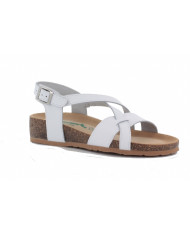 SANDALO BIONATURA 12 A 826 IMB BYCAST BIANCO 12A826-IM-BYCBIAA