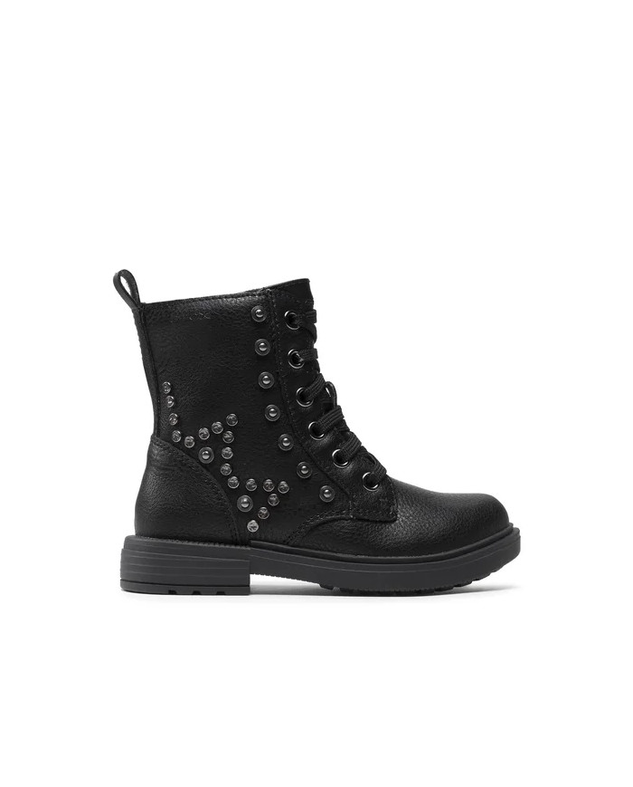 STIVALETTO GEOX BAMBINA J ECLAIR G. O- TUMB.SYNT.LEA ANFIBIETTO BIMBA CON BORCHIETTE TG:28-29 J169QO 000BU C9999/B