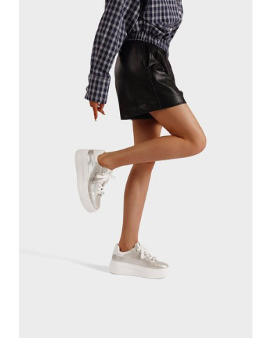 SNEAKERS QUEEN HELENA PLATFORM MINIMAL CON DETTAGLI GIOIELLO X34-13 GOLD