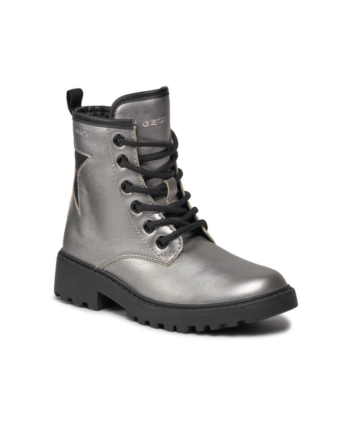 STIVALETTI GEOX BAMBINA J CASEY G. G - SINT.PERL. DK SILVER/BLACK J9420G 000NF C1363/A