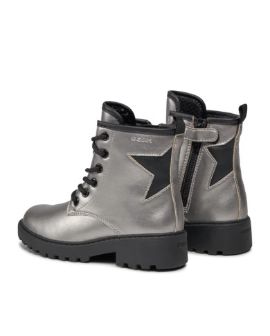 STIVALETTI GEOX BAMBINA J CASEY G. G - SINT.PERL. DK SILVER/BLACK J9420G 000NF C1363/A