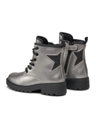 STIVALETTI GEOX BAMBINA J CASEY G. G - SINT.PERL. DK SILVER/BLACK J9420G 000NF C1363/A