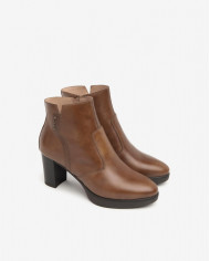 TRONCHETTI NEROGIARDINI DONNA MANOLETE CUOIO PU.LESINA TACCO 7CM I411200D/400