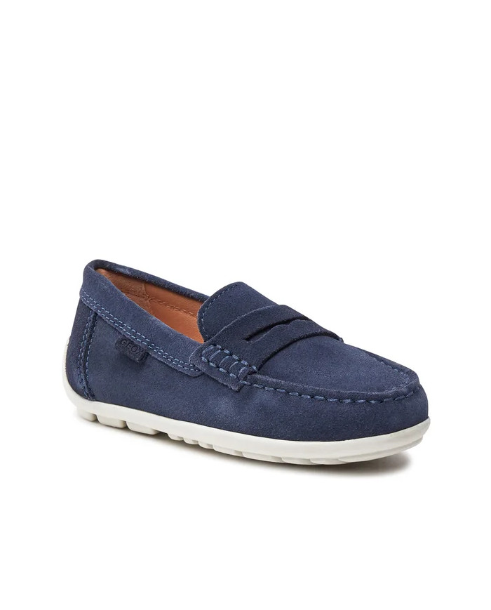 MOCASSINI GEOX BAMBINO J NEW FAST B. A - SCAM.  NAVY/WHITE J826CA 00022 C4211/B 