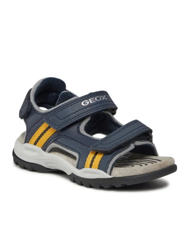 SANDALI GEOX BAMBINO J BOREALIS B. A - ELAS+SIN.CER NAVY/OCHREYELLOW J450RA 015ME C0916/B