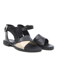SANDALO BASSO RAQUEL PEREZ NAPA NEGRO BEIGE PISO DUQUESA ADRIATICHE 17576