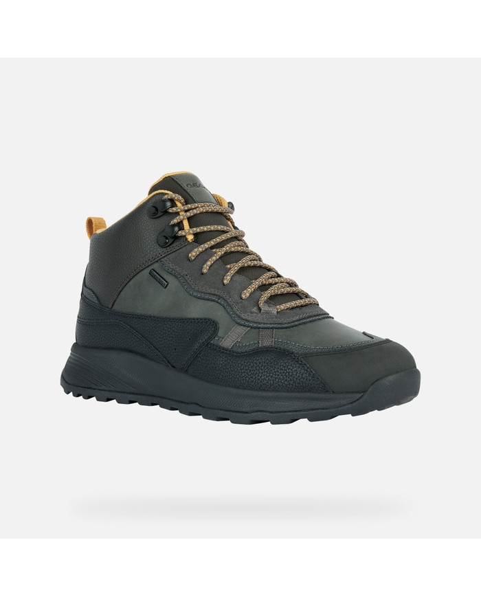 SNEAKERS IMPERMEABILI GEOX UOMO MID-CUT ANTRACITE/NERO TERRESTRE ABX U36EZA 0MEBU C9999