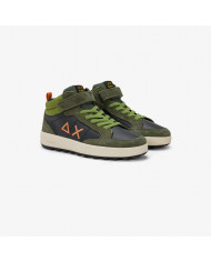 SNEAKERS SUN68 SHOE BOY'S GENIUS MID (TEEN) MILITARE SCURO TG : 35-39 Z45335T 74