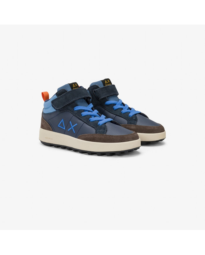 SNEAKERS SUN68 SHOE BOY'S GENIUS MID (KID) NAVY BLUE TG:30-34 Z45335K 07