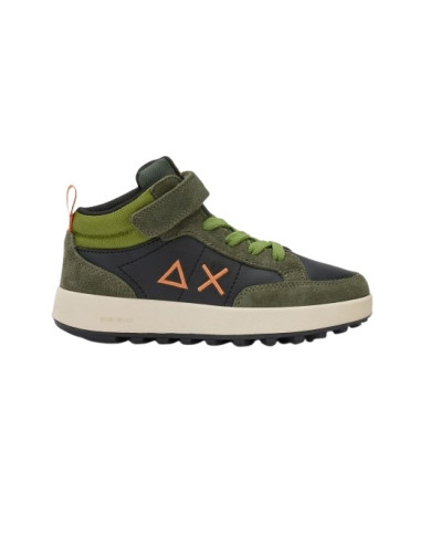 SNEAKERS SUN68 SHOE BOY'S GENIUS MID (KID) MILITARE SCURO TG:30-34 Z45335K 74