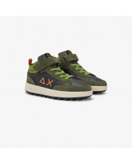 SNEAKERS SUN68 SHOE BOY'S GENIUS MID (KID) MILITARE SCURO TG:30-34 Z45335K 74