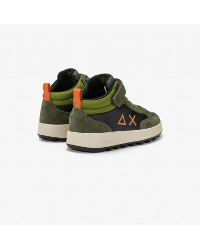 SNEAKERS SUN68 SHOE BOY'S GENIUS MID (KID) MILITARE SCURO TG:30-34 Z45335K 74