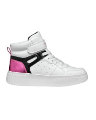 SNEAKERS GEOX BAMBINA  J MIKIROSHI B - VI.SIN+VER.GLI WHITE/DK FUCHSIA 28-35 J46DVB 0BCKC C1Z8D/A