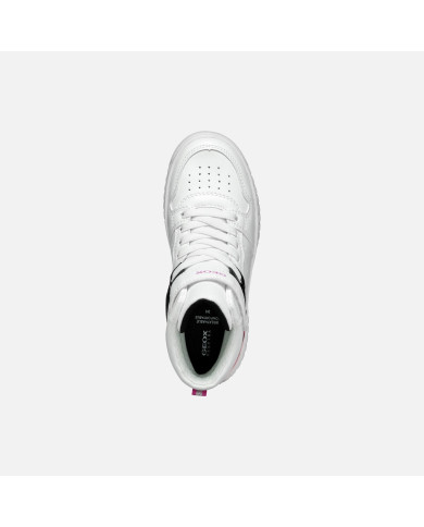 SNEAKERS GEOX BAMBINA  J MIKIROSHI B - VI.SIN+VER.GLI WHITE/DK FUCHSIA 28-35 J46DVB 0BCKC C1Z8D/A
