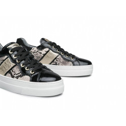 SNEAKERS NEROGIARDINI DONNA NERO ROCK SAND PLATINO I013232D/100