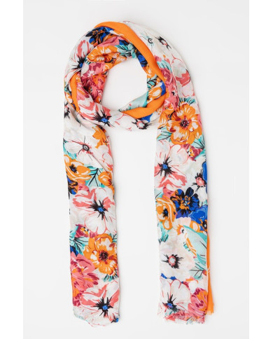 SCIARPA LIU JO STOLA SCARF/SHAWL FLOWERS 90X180CM 2A4054 T0300 Z9323 