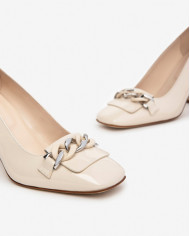 DECOLLETE' NEROGIARDINI VERNICE LATTE TACCO 8CM E409491D/711