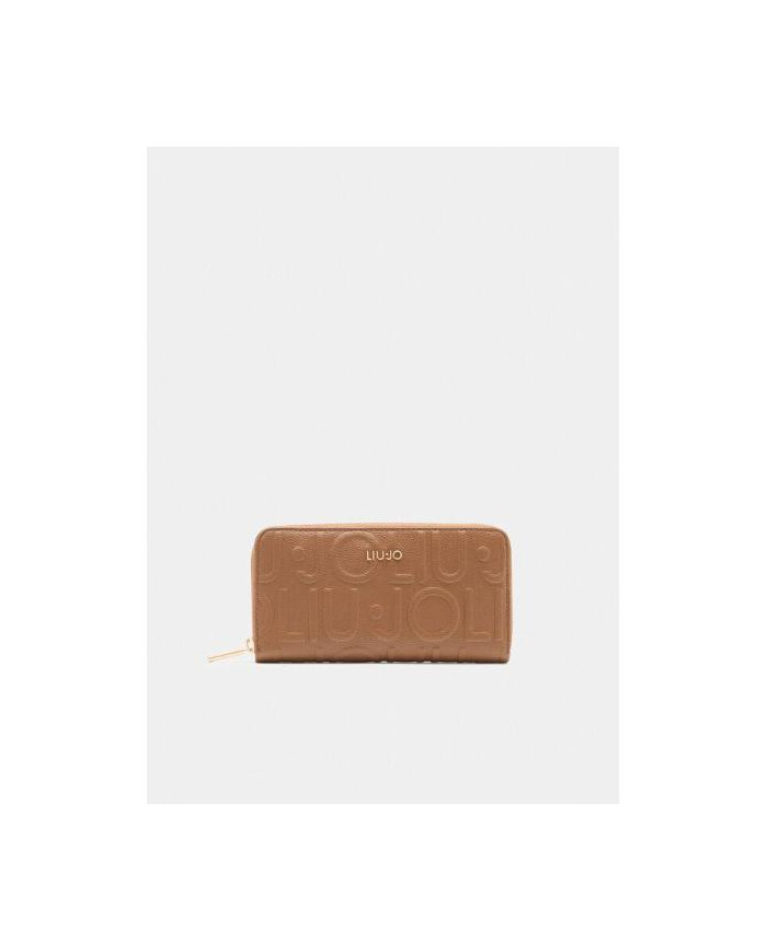 PORTAFOGLIO LIU JO DONNA  ECS XL ZIP AROUND SUEDE MARRONE AF5170 E1092 81140