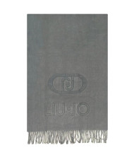 SCIARPA LIU JO STOLA OVAL MONOGRAM EMBOSSED GREY CLOUD 70X180CM 2F5023 T0300 71502