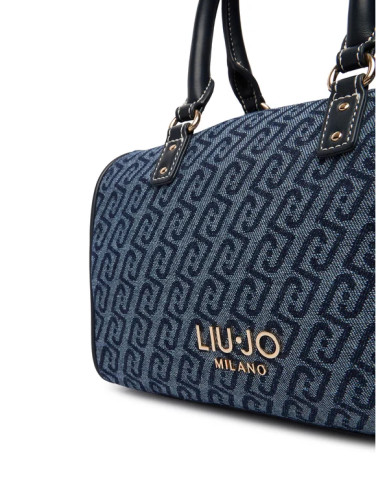 BORSA LIU JO LEATHER BAG  DRESS BLUE 33X17X15CM AA6052 T379A 94024