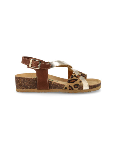SANDALO CON ZEPPA BIONATURA DONNA 12 A 2495 IMB NABUK