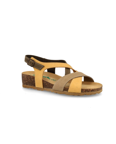 SANDALO CON ZEPPA BIONATURA DONNA 12 A 2495 IMB NABUK M2604
