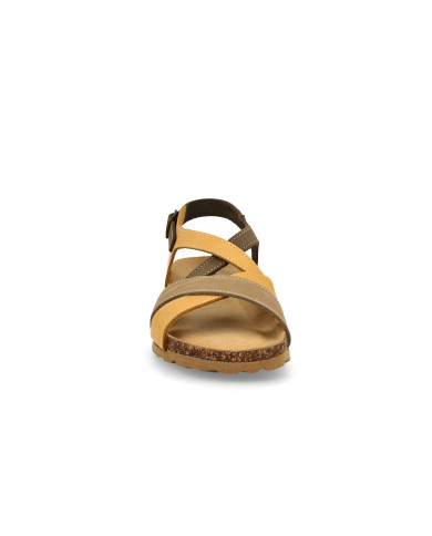 SANDALO CON ZEPPA BIONATURA DONNA 12 A 2495 IMB NABUK M2604