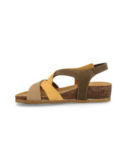 SANDALO CON ZEPPA BIONATURA DONNA 12 A 2495 IMB NABUK M2604