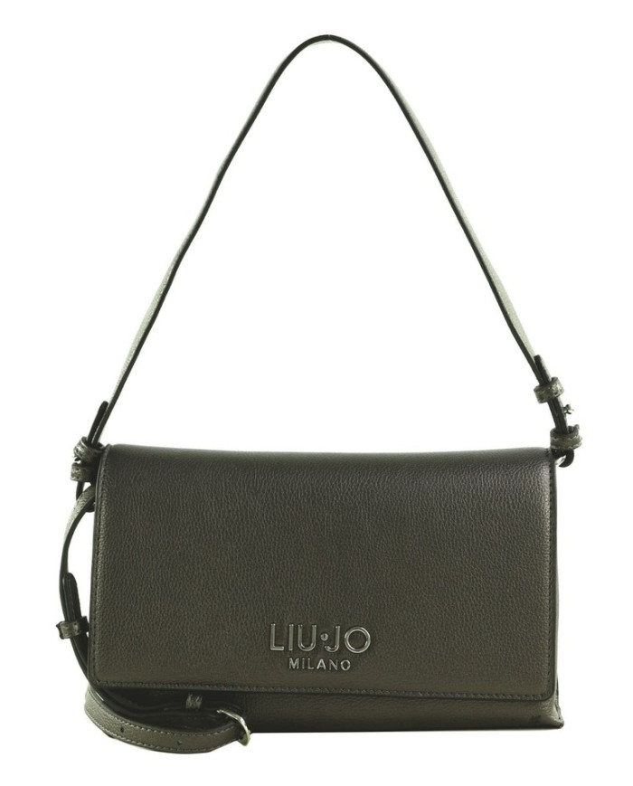 TRACOLLA LIU JO DONNA ECS S CROSSBODY EAST/WEST ANTRACITE MET.24X14X6CM AF5224 E0058 04020 