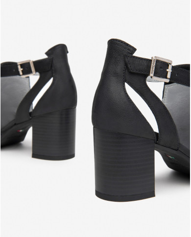 TRONCHETTI NEROGIARDINI DONNA PELLE BLACK OSAKA 7CM E409760D/100