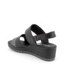SANDALO CON ZEPPA IGI&CO DONNA NAPPA SOFT NERO 3666100