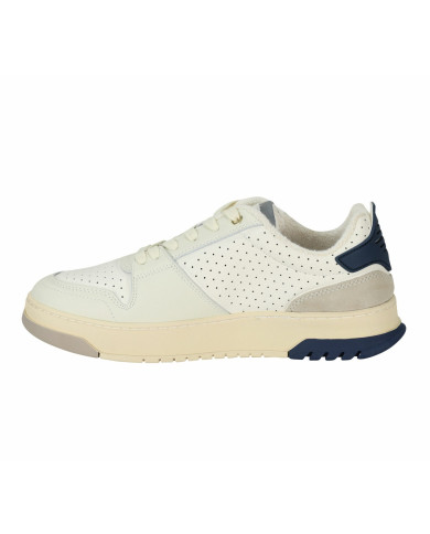 SNEAKERS BLAUER UOMO MAN LEATHER/SUEDE SNEAKER WHI/NVY 