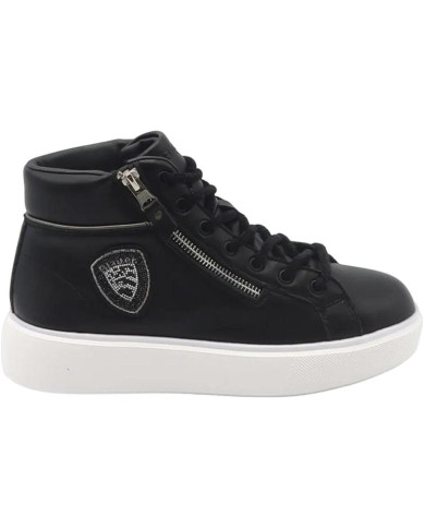 SNEAKERS BLAUER DONNA WOMAN LEATHER MIDBOOT F3VENUS02LEA BLK