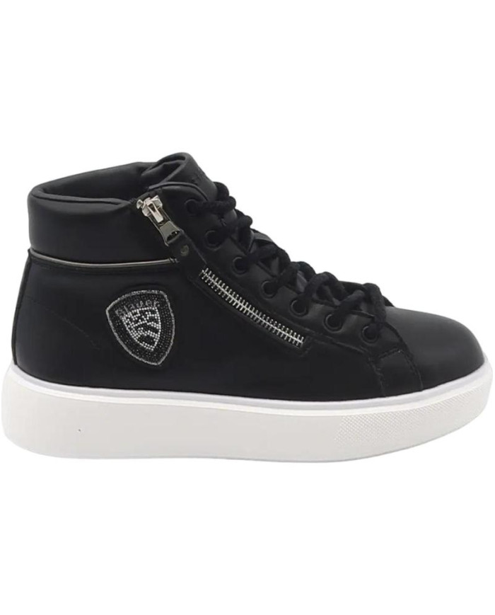SNEAKERS BLAUER DONNA WOMAN LEATHER MIDBOOT F3VENUS02LEA BLK