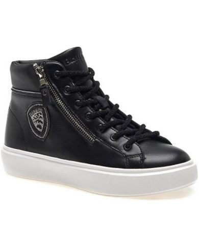 SNEAKERS BLAUER DONNA WOMAN LEATHER MIDBOOT F3VENUS02LEA BLK