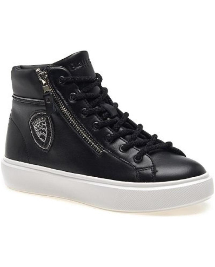 SNEAKERS BLAUER DONNA WOMAN LEATHER MIDBOOT F3VENUS02LEA BLK