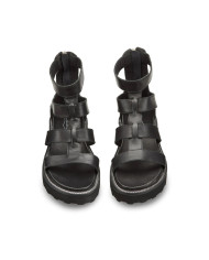 SANDALO CON ZEPPA CULT DONNA ZIGGY 3290 W LEATHER BLACK CLW329000