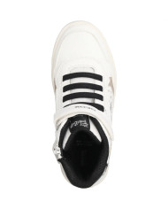 SNEAKERS  GEOX BAMBINA J SKYLIN G. F - SIN+TES.GLIT WHITE/BLACK J368WF 0BCEW C0404/A