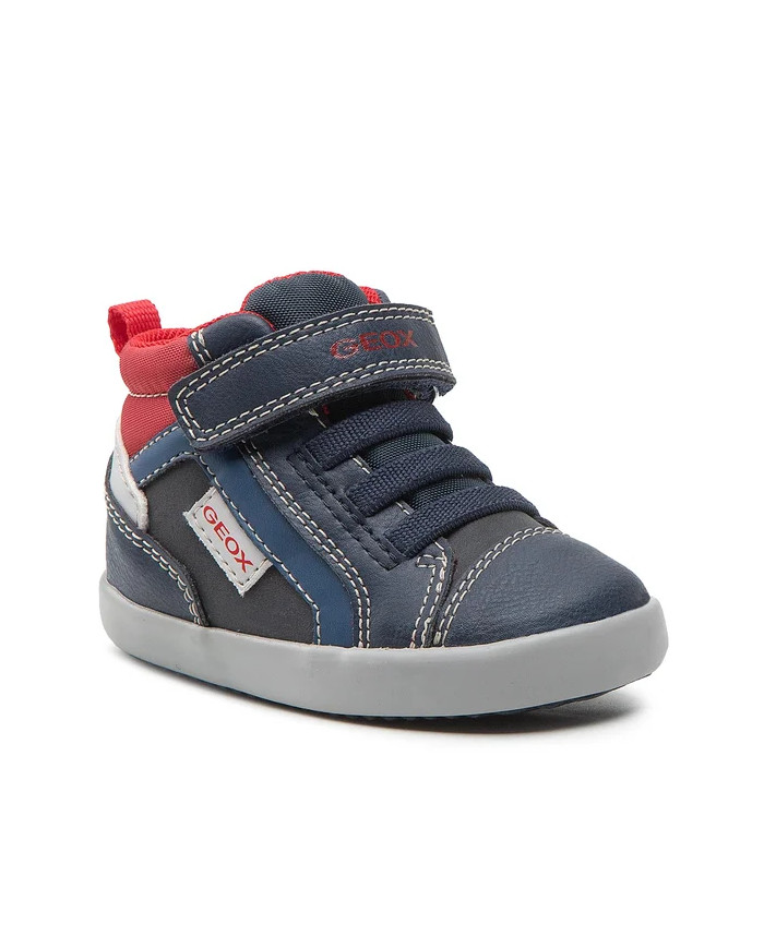 SNEAKERS ALTA GEOX BAMBINO GISLI B.A- WAX.SYNT+NYLON NAVY/RED B261NA 0MEFU C0735