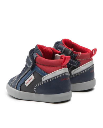 SNEAKERS ALTA GEOX BAMBINO GISLI B.A- WAX.SYNT+NYLON NAVY/RED B261NA 0MEFU C0735
