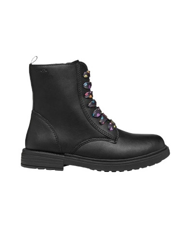 STIVALETTI GEOX BAMBINA J ECLAIR G. D - VIT.SINT. BLACK/MULTICOLOR TG:27 J049QD 0003W C9240/C