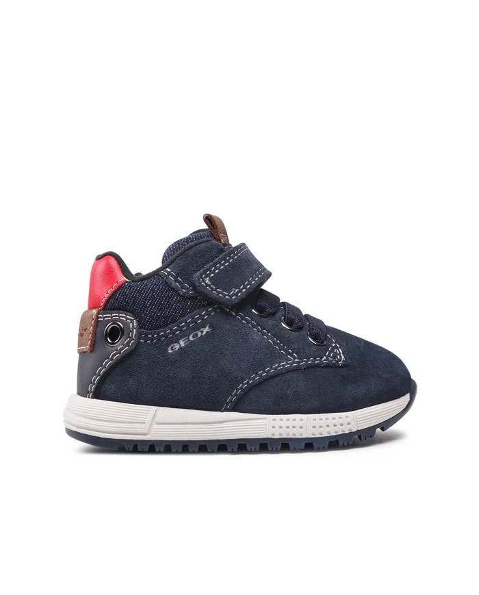 SNEAKERS GEOX BAMBINO ALBEN SUEDE+JEANS NAVY B163CC 02213 C4002