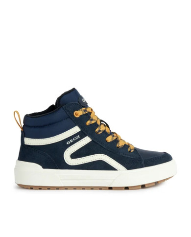 SNEAKERS GEOX BAMBINO J WEEMBLE B. A - SCAM.+NYLON   NAVY/YELLOW J36HAA 022FU C0657/A