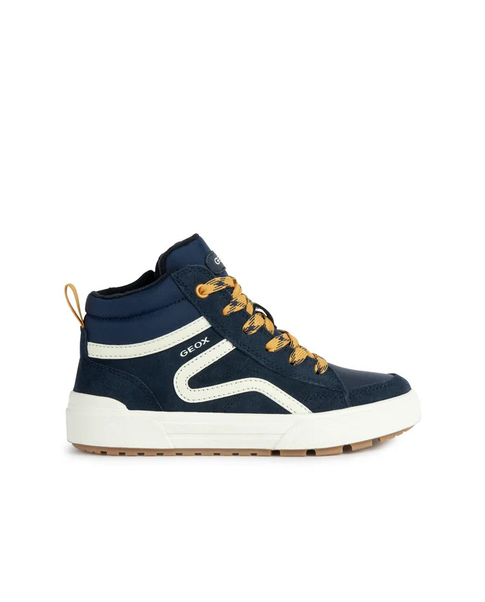 SNEAKERS GEOX BAMBINO J WEEMBLE B. A - SCAM.+NYLON   NAVY/YELLOW J36HAA 022FU C0657/A