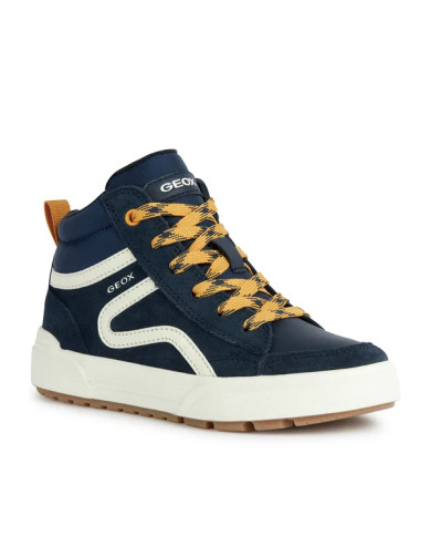 SNEAKERS GEOX BAMBINO J WEEMBLE B. A - SCAM.+NYLON   NAVY/YELLOW J36HAA 022FU C0657/A