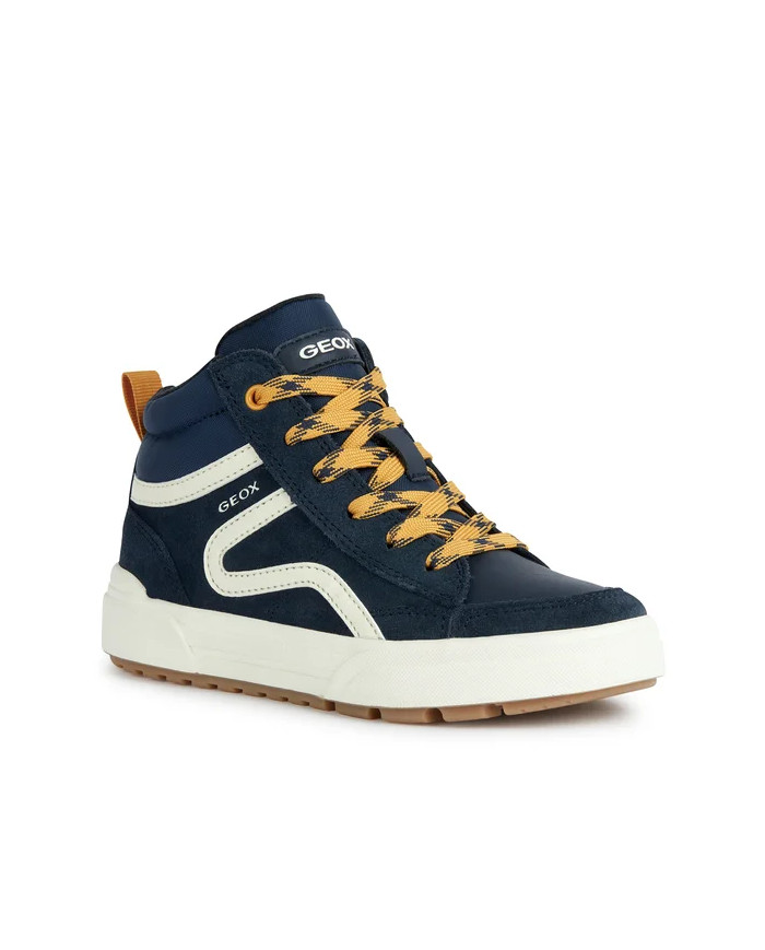 SNEAKERS GEOX BAMBINO J WEEMBLE B. A - SCAM.+NYLON   NAVY/YELLOW J36HAA 022FU C0657/A