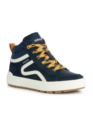 SNEAKERS GEOX BAMBINO J WEEMBLE B. A - SCAM.+NYLON   NAVY/YELLOW J36HAA 022FU C0657/A