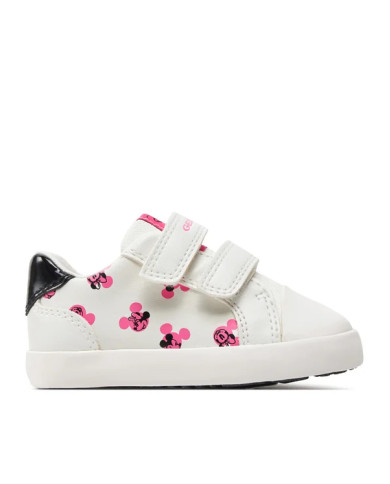 SNEAKERS GEOX PRIMI PASSI  B KILWI G. D - NAPPA+GEOBUCK WHITE/FLUOFUCHSIA B45D5D 08554 C1441/B