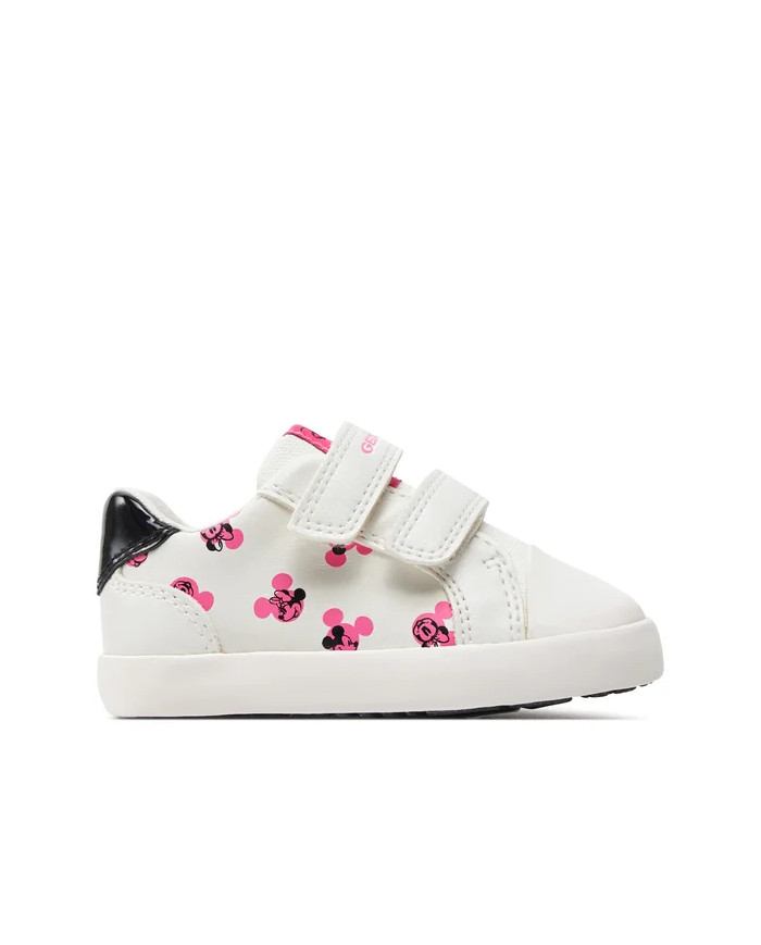 SNEAKERS GEOX PRIMI PASSI  B KILWI G. D - NAPPA+GEOBUCK WHITE/FLUOFUCHSIA B45D5D 08554 C1441/B
