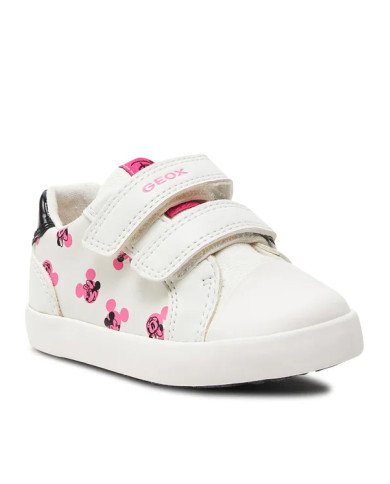 SNEAKERS GEOX PRIMI PASSI  B KILWI G. D - NAPPA+GEOBUCK WHITE/FLUOFUCHSIA B45D5D 08554 C1441/B